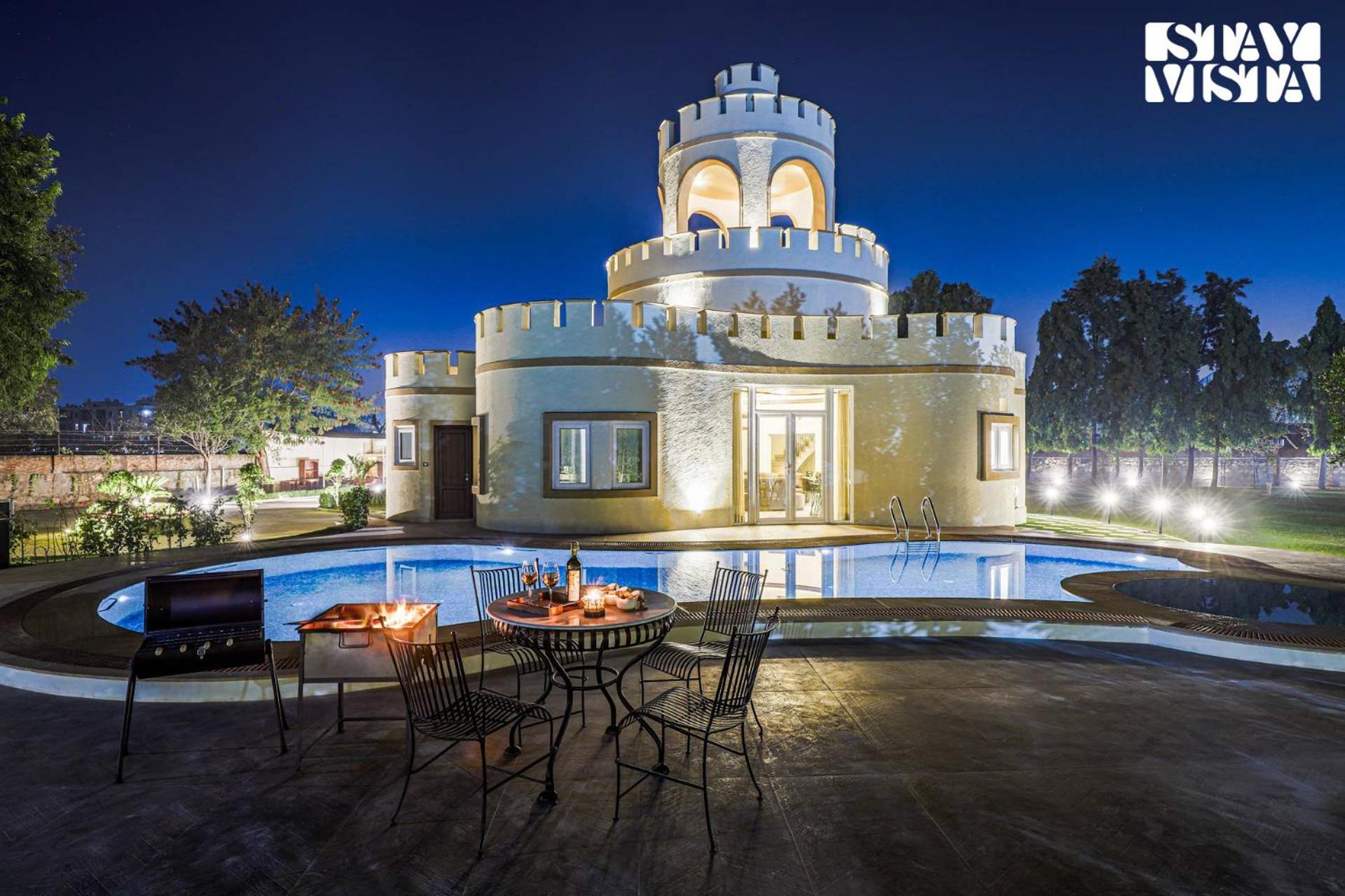 Stayvista'S Mystic Castle With Terrace, Swimming Pool, Lawn With Gazebo ジャイプール エクステリア 写真
